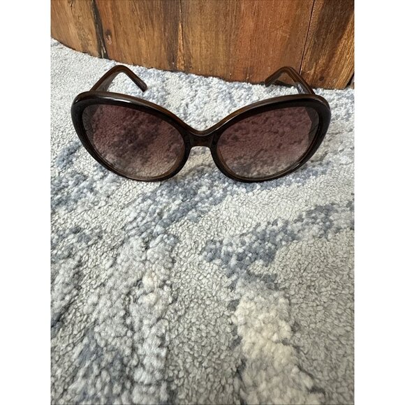 Ann Taylor Designer Oval Sunglasses Brown Fashion Wrap Gradient Lenses At0813s - Picture 1 of 8